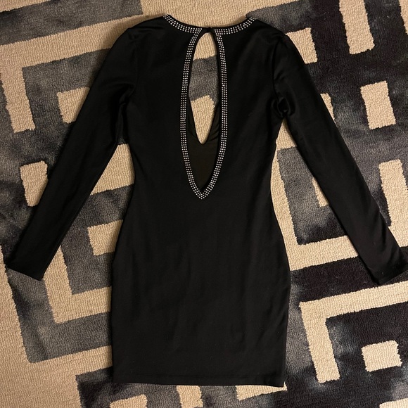 Bebe Deep V Jeweled Dress - Picture 4 of 5